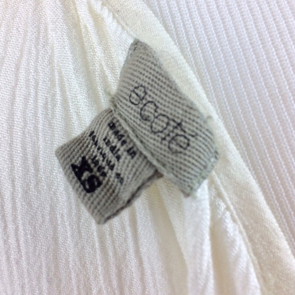 Ecote Ivory Lace Off Shoulder Bohemian Shirt XS - Picture 7 of 7